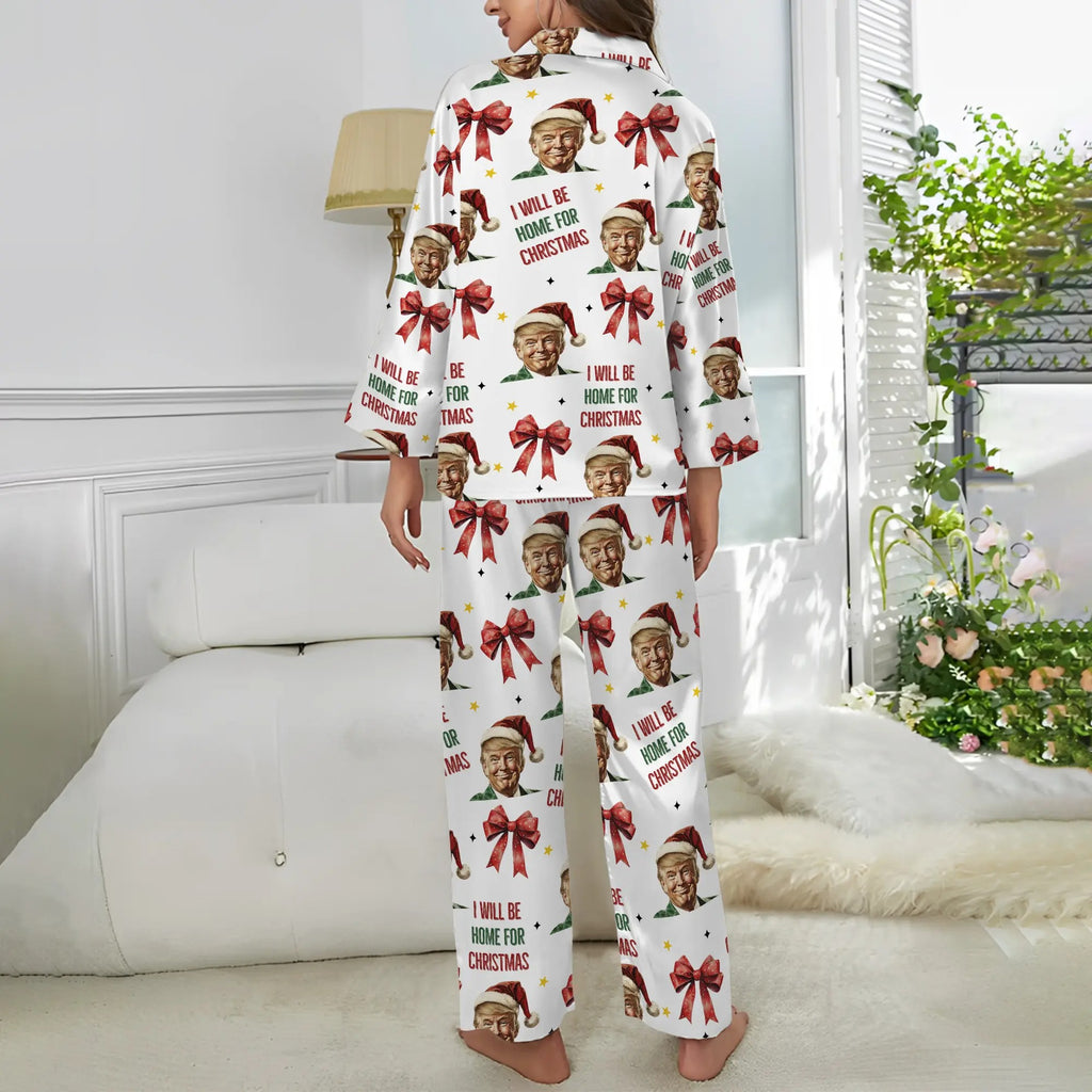 Trump I Will Be Home For Christmas Pajamas Set