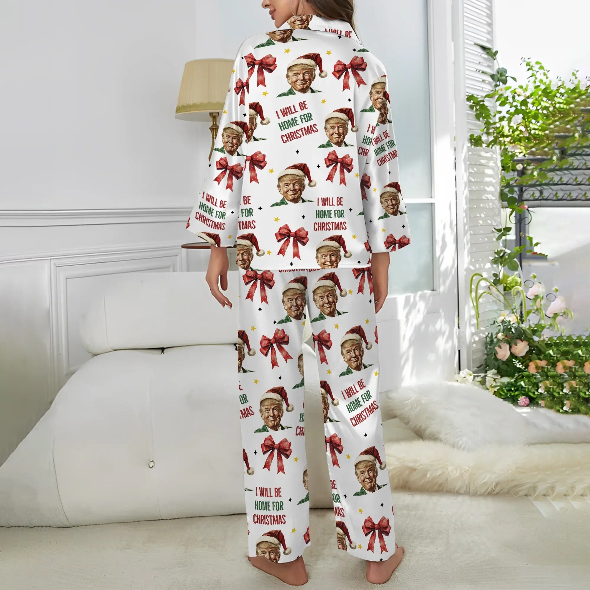 Trump I Will Be Home For Christmas Pajamas Set
