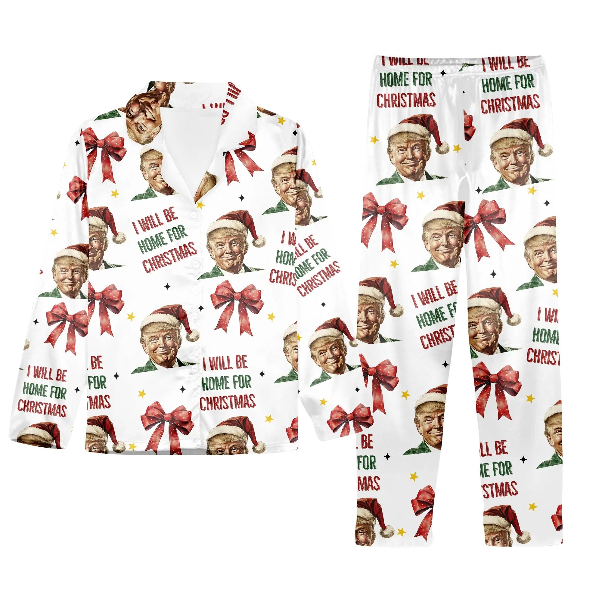 Trump I Will Be Home For Christmas Pajamas Set