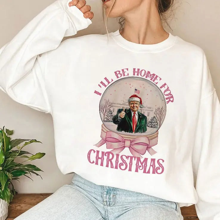 Trump I’ll Be Home For Christmas White House Shirt