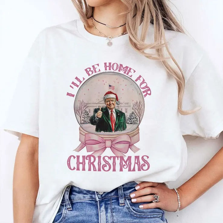 Trump I’ll Be Home For Christmas White House Shirt