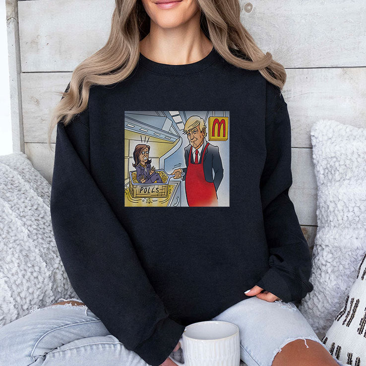 Trump Is Cooking Kamala In The Polls McDonald’s Shirt
