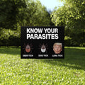 Trump Know Your Parasites Deer Tick Dog Tick Luna Tick Yard Sign