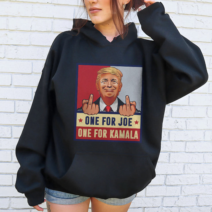 Trump Middle Fingers One For Joe One For Kamala Shirt