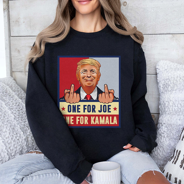 Trump Middle Fingers One For Joe One For Kamala Shirt