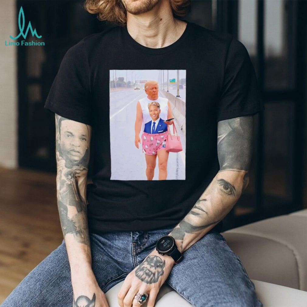 Trump Pink Shorts Fashion Parody T Shirt