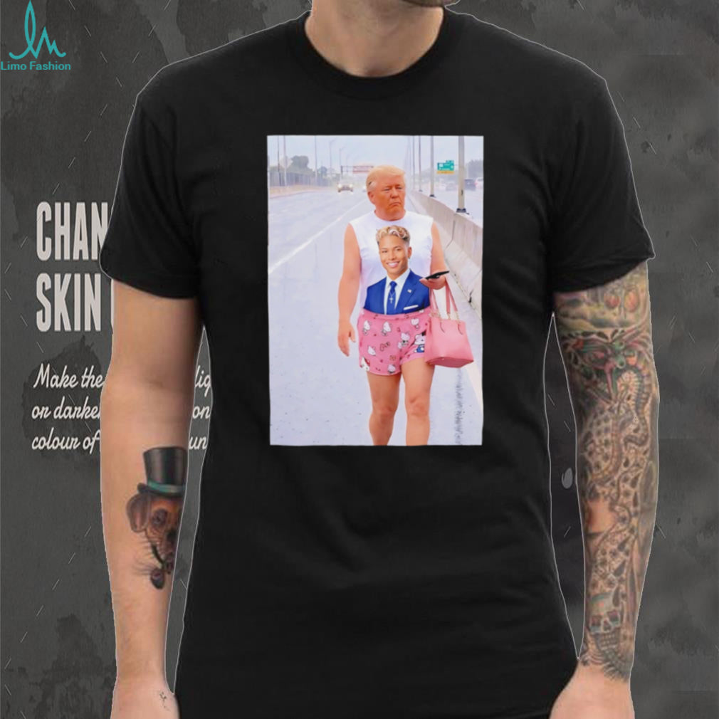 Trump Pink Shorts Fashion Parody T Shirt