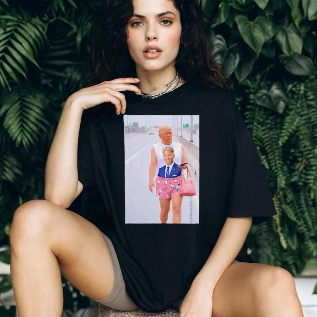 Trump Pink Shorts Fashion Parody T Shirt