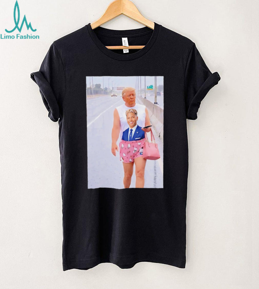 Trump Pink Shorts Fashion Parody T Shirt