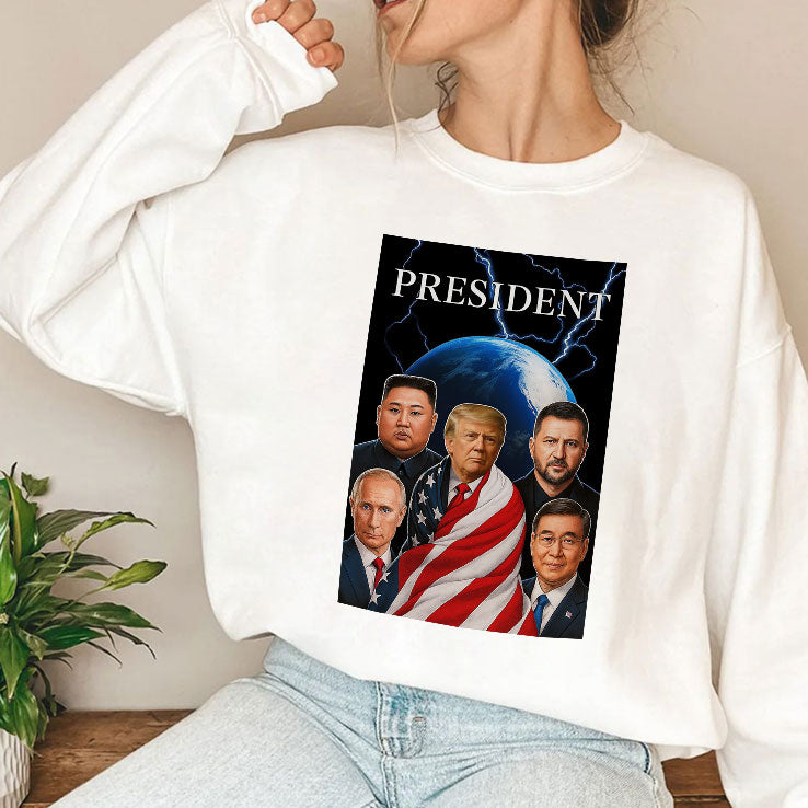 Trump Putin Zelenskyy Kim Jong-un Xi Jinping Global Presidents T Shirt