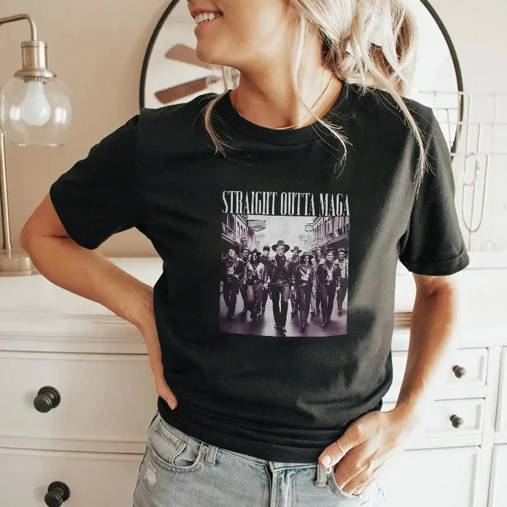 Trump Vance Elon Dream Team Straight Outta MAGA T Shirt
