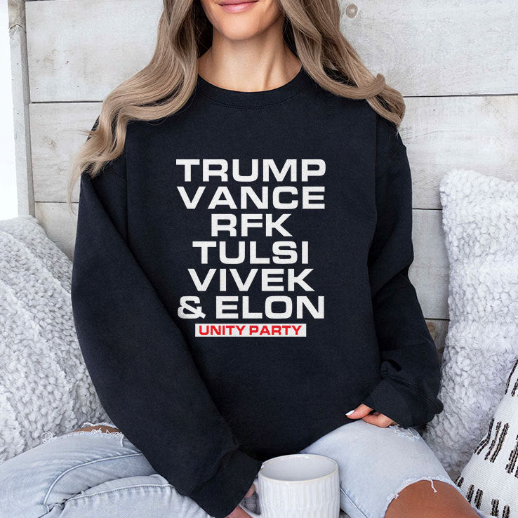 Trump Vance RFK Tulsi Vivek And Elon Unity Party T Shirt