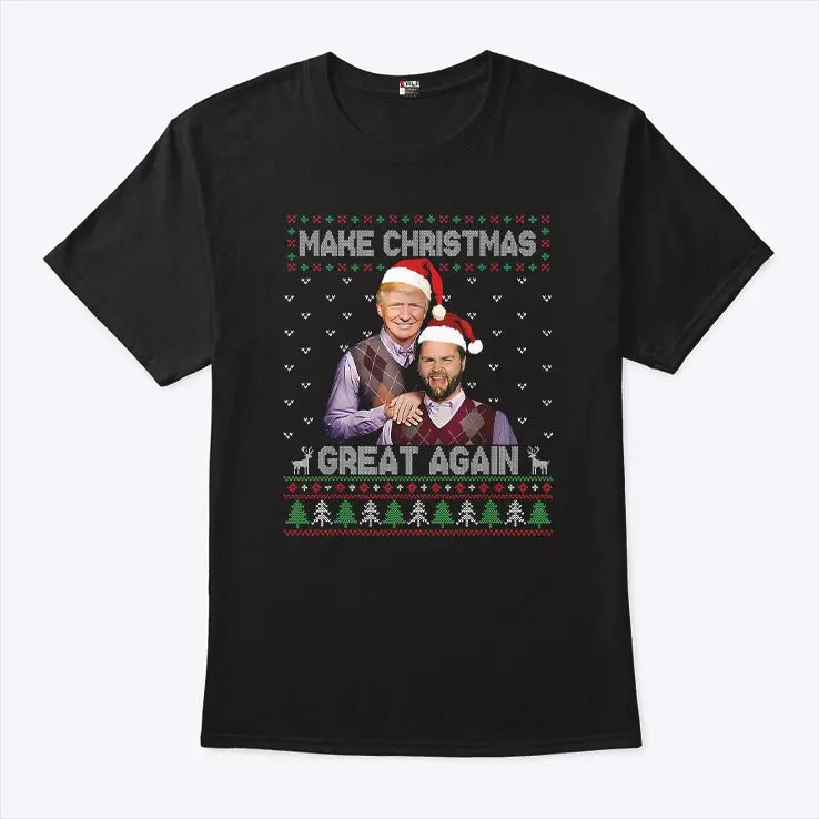 Trump Vance Step Brothers Make Christmas Great Again Santa Shirt
