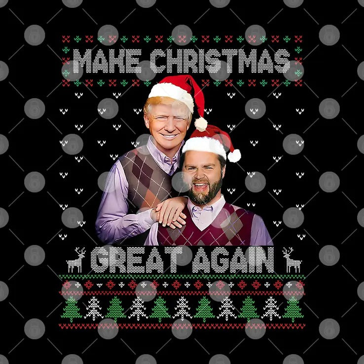Trump Vance Step Brothers Make Christmas Great Again Santa Shirt