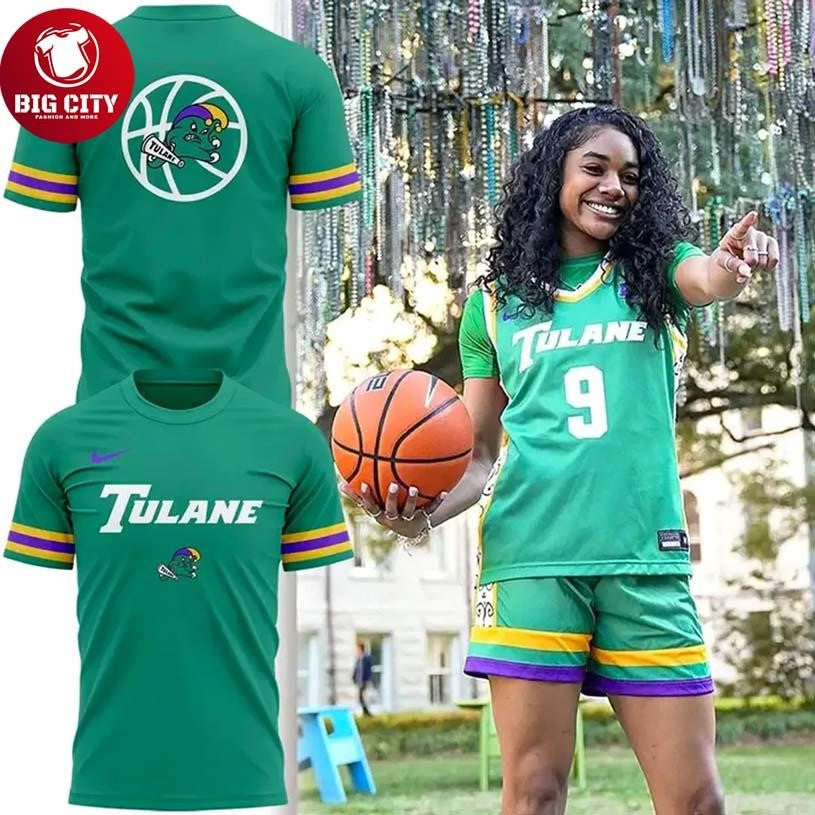 Tulane Green Wave Mardi Gras Madness Two Sided Shirt