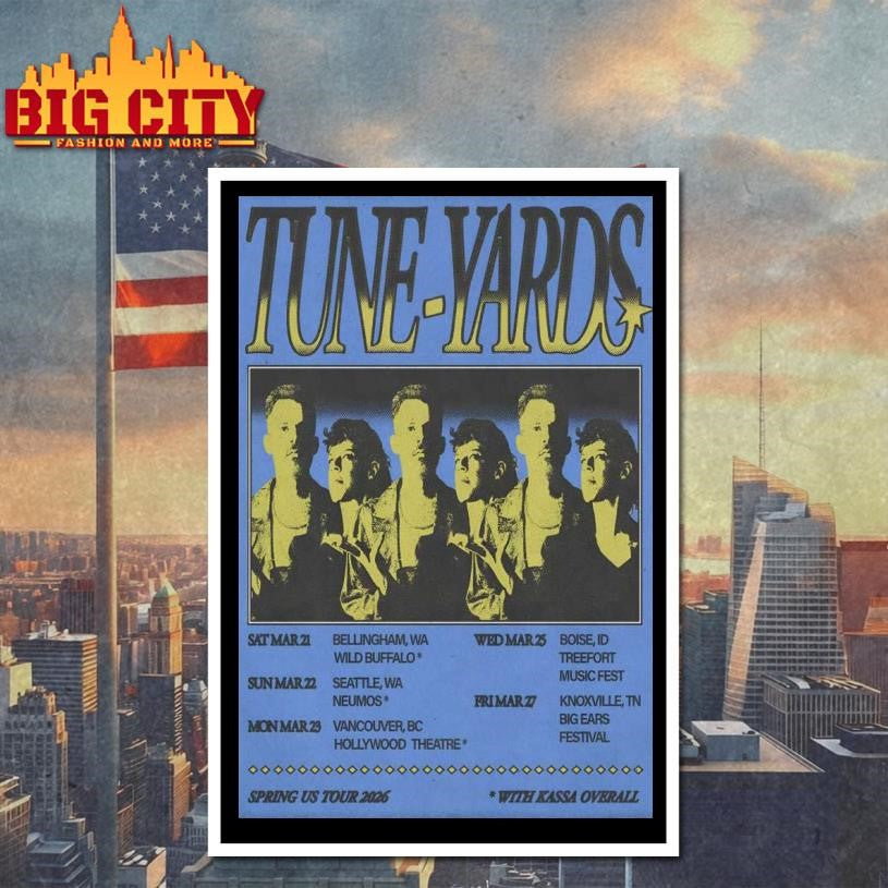 Tune Yards Spring Tour 2026 Poster Shirt