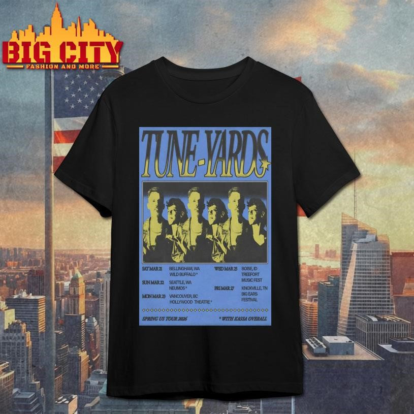 Tune Yards Spring Tour 2026 Poster Shirt
