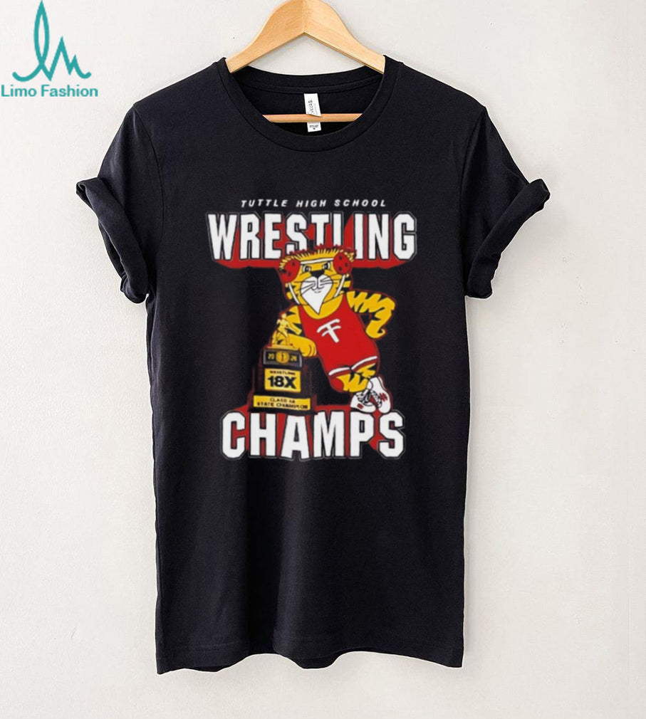Tuttle High School Wrestling Champs 18X State Champion T Shirt
