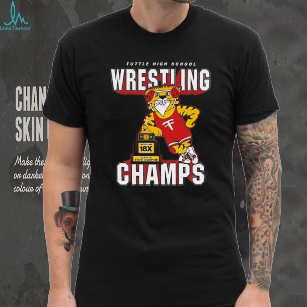 Tuttle High School Wrestling Champs 18X State Champion T Shirt