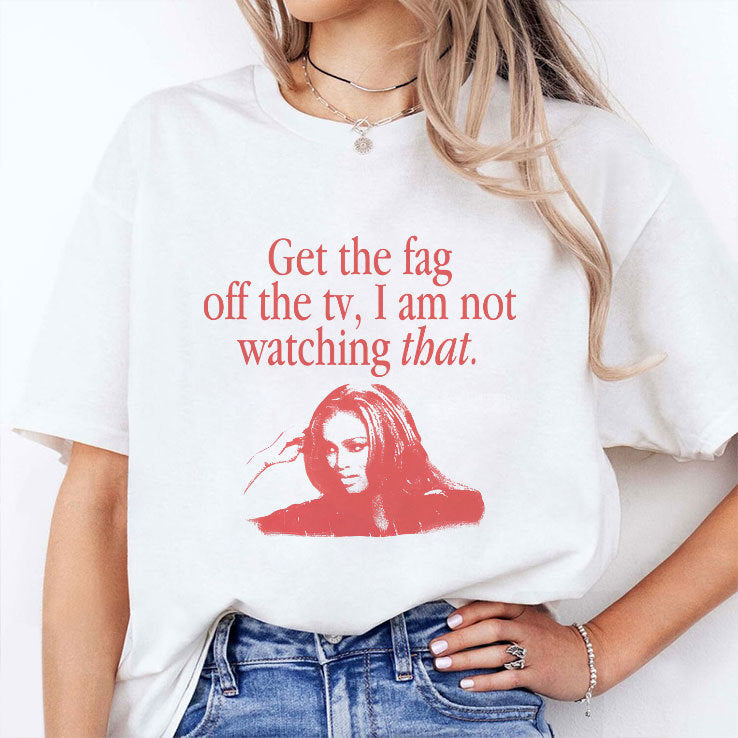 Tyra Banks Get The Fag Off The TV I Am Not Watching That Shirt