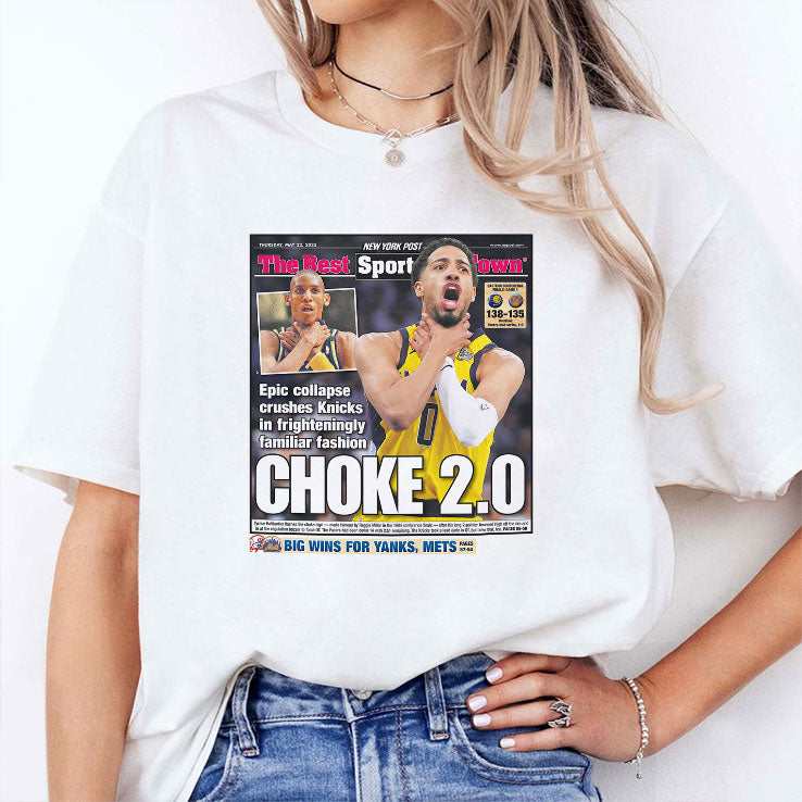 Tyrese Haliburton Choke 2.0 NY Post T Shirt