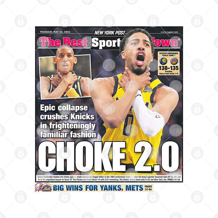 Tyrese Haliburton Choke 2.0 NY Post T Shirt