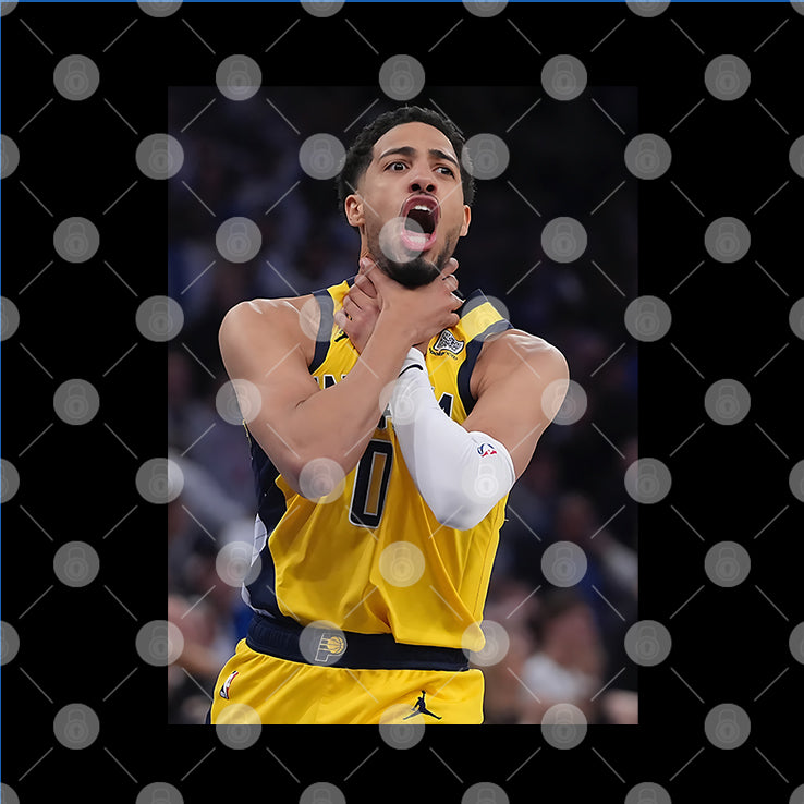 Tyrese Haliburton Choke Sign Game 1 Shirt