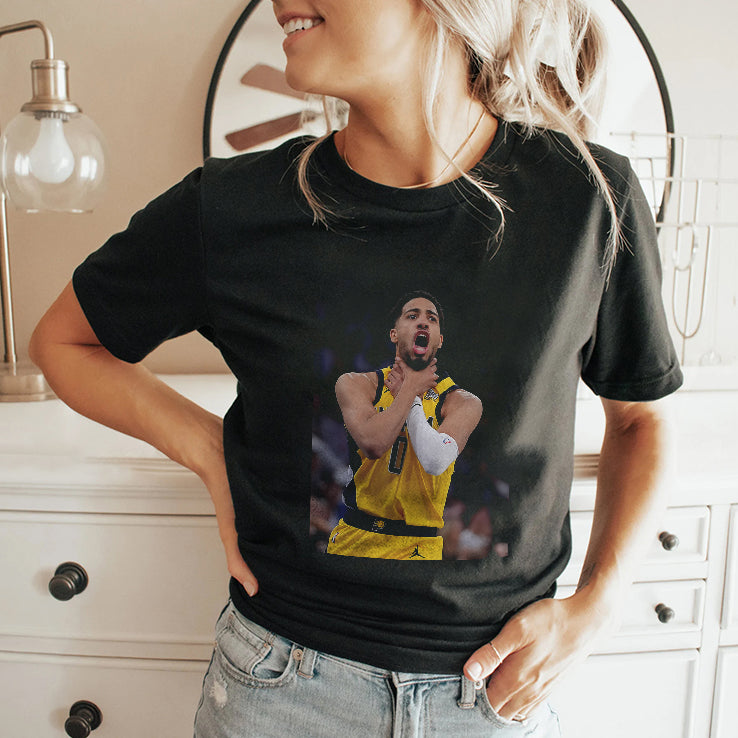 Tyrese Haliburton Choke Sign Game 1 Shirt