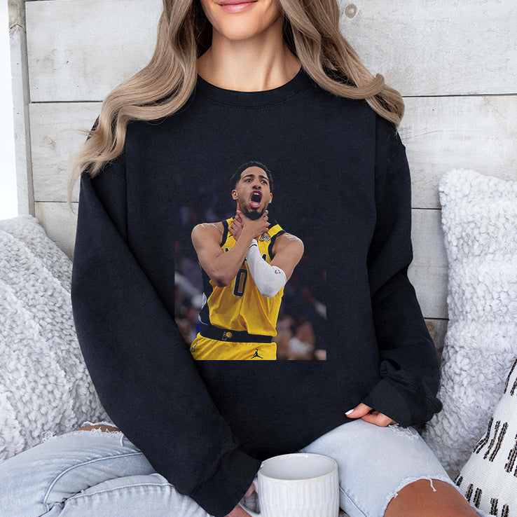 Tyrese Haliburton Choke Sign Game 1 Shirt