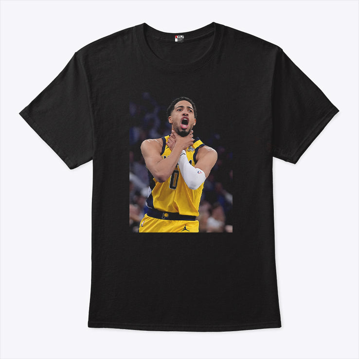 Tyrese Haliburton Choke Sign Game 1 Shirt