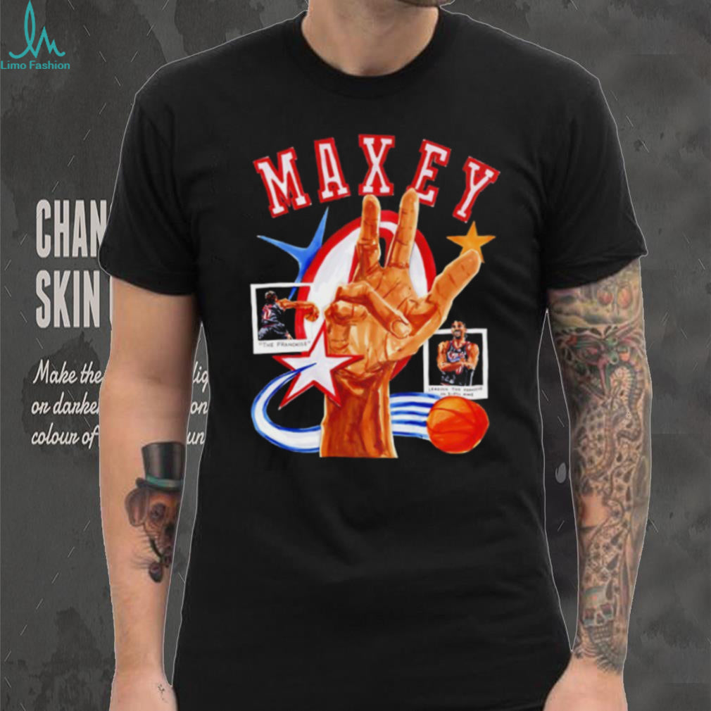 Tyrese Maxey Philadelphia 76ers Retro Style Basketball T Shirt