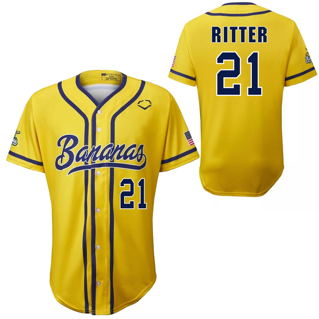 Tyson Ritter Bananas Evoshield Baseball Jersey