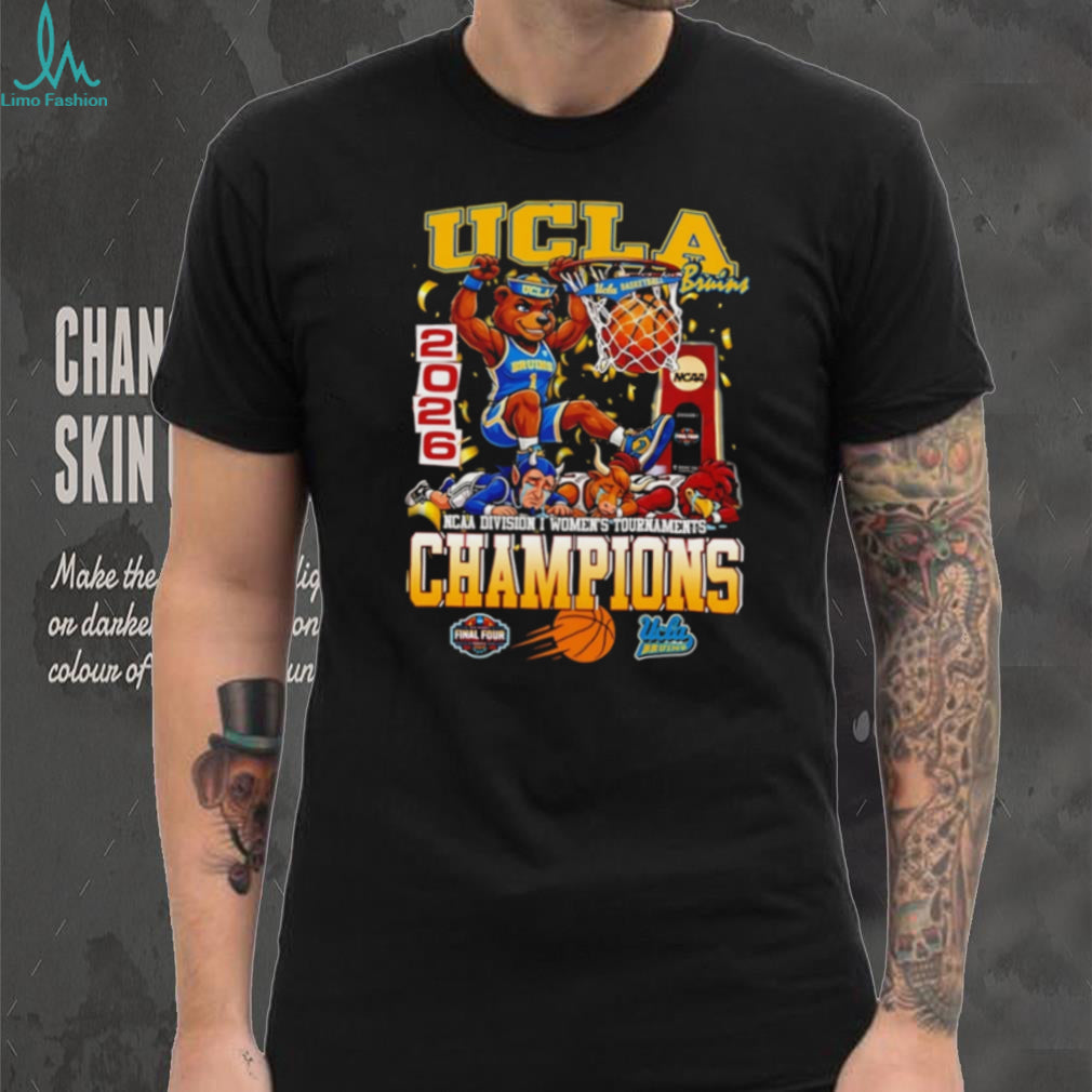UCLA Bruins 2026 NCAA Women’s Tournament Champions Mascot Dunk Design T Shirt