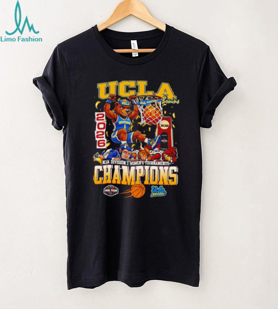UCLA Bruins 2026 NCAA Women’s Tournament Champions Mascot Dunk Design T Shirt