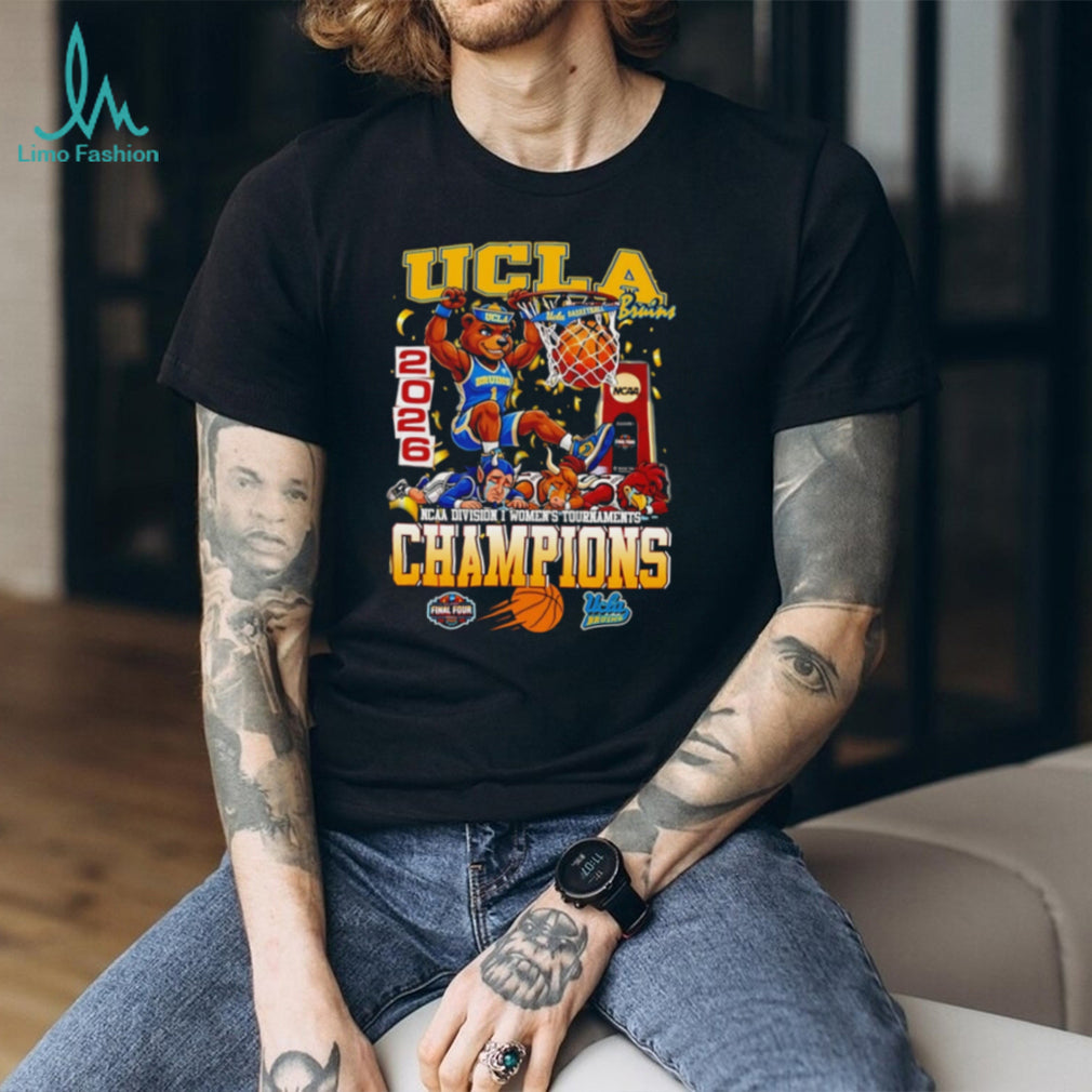 UCLA Bruins 2026 NCAA Women’s Tournament Champions Mascot Dunk Design T Shirt