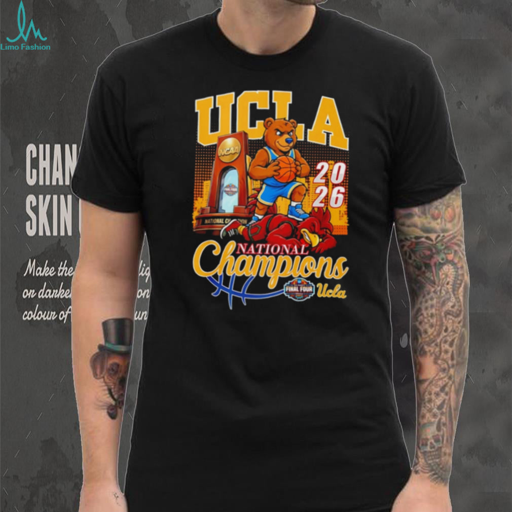 UCLA Bruins 2026 National Champions Mascot Trophy Phoenix Skyline T Shirt