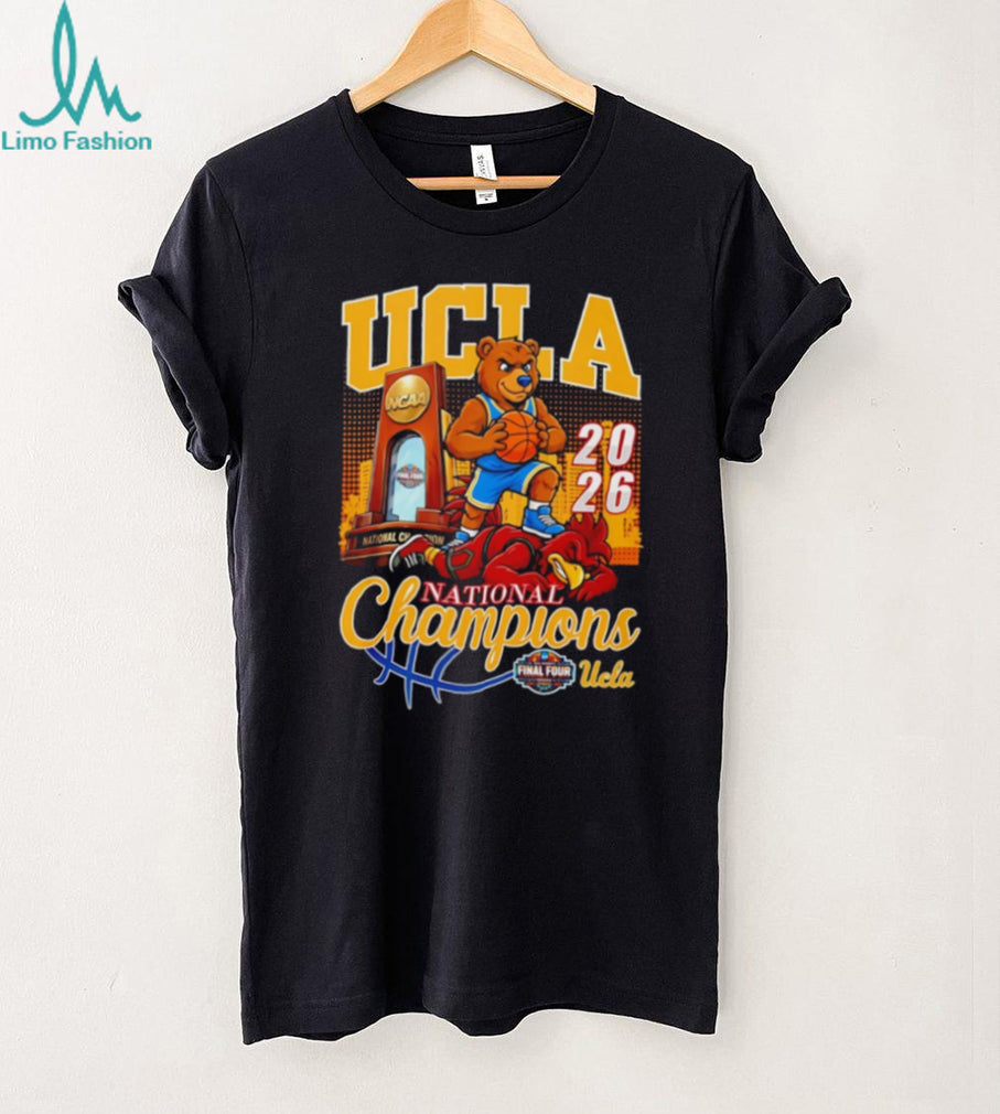 UCLA Bruins 2026 National Champions Mascot Trophy Phoenix Skyline T Shirt
