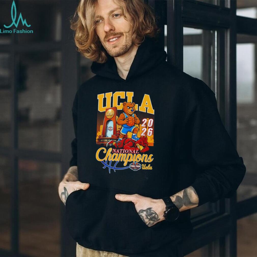 UCLA Bruins 2026 National Champions Mascot Trophy Phoenix Skyline T Shirt