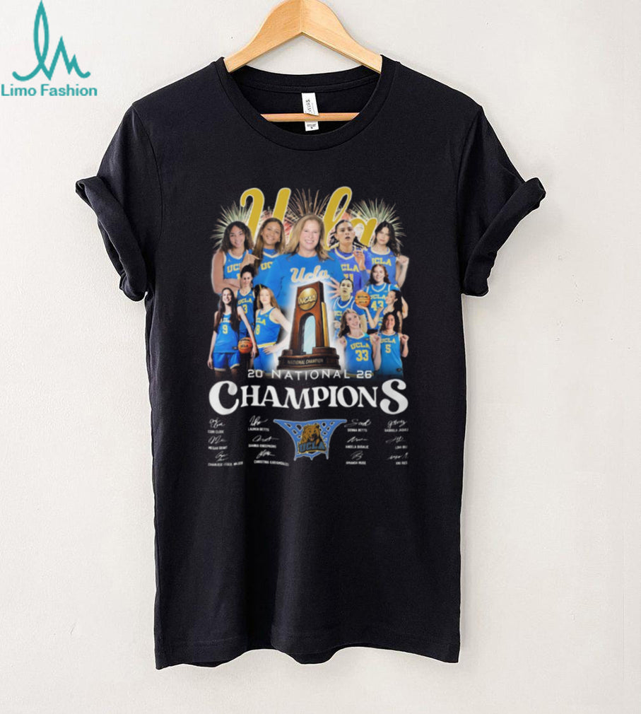 UCLA Women’s Basketball 2026 National Champions Team Signatures T Shirt
