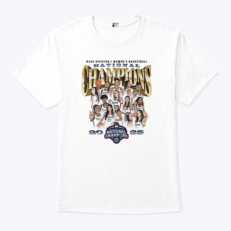 UConn Huskies 2025 NCAA Division I Women’s Basketball National Champions Shirt