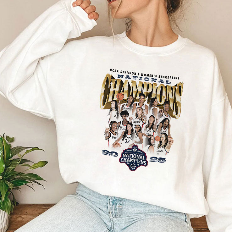 UConn Huskies 2025 NCAA Division I Women’s Basketball National Champions Shirt