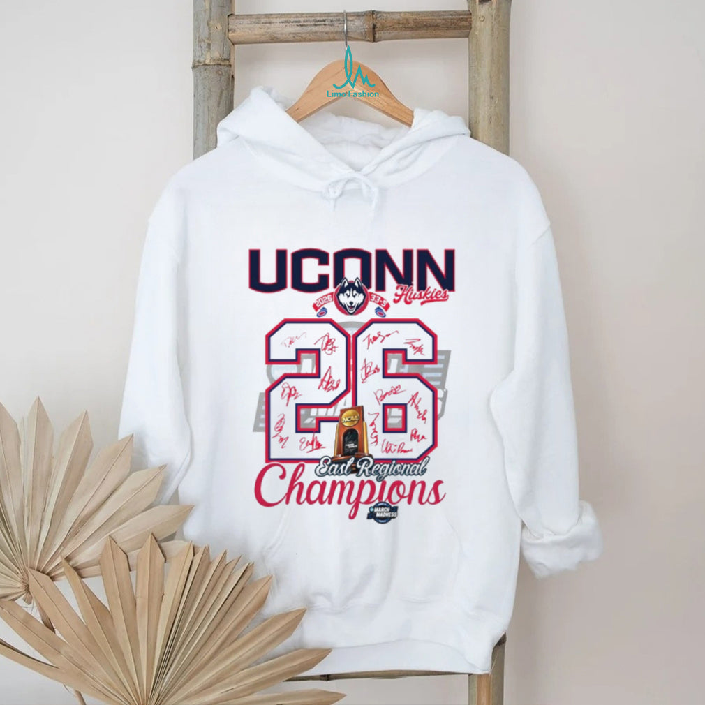 UConn Huskies 2026 East Regional Champions Signature Roster T Shirt