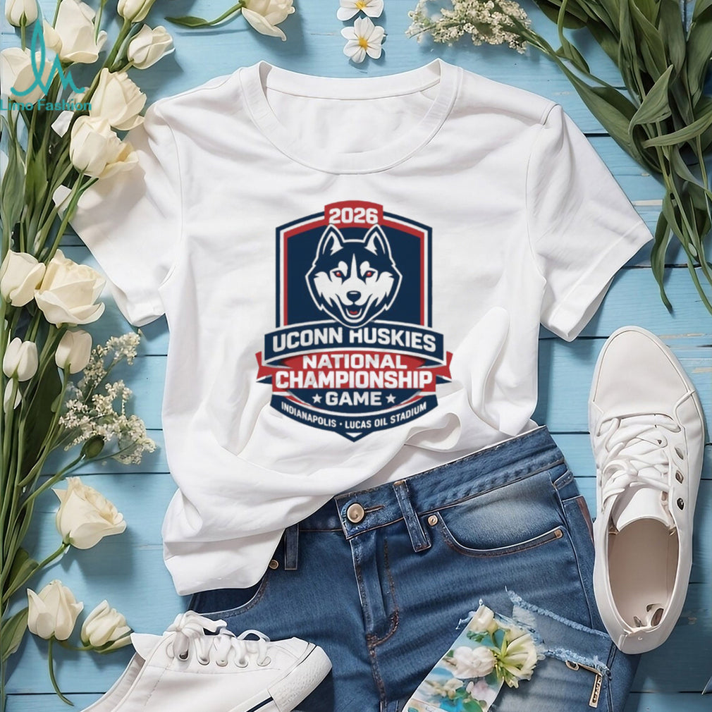 UConn Huskies 2026 National Championship Game Shield White T Shirt