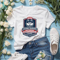 UConn Huskies 2026 National Championship Game Shield White T Shirt