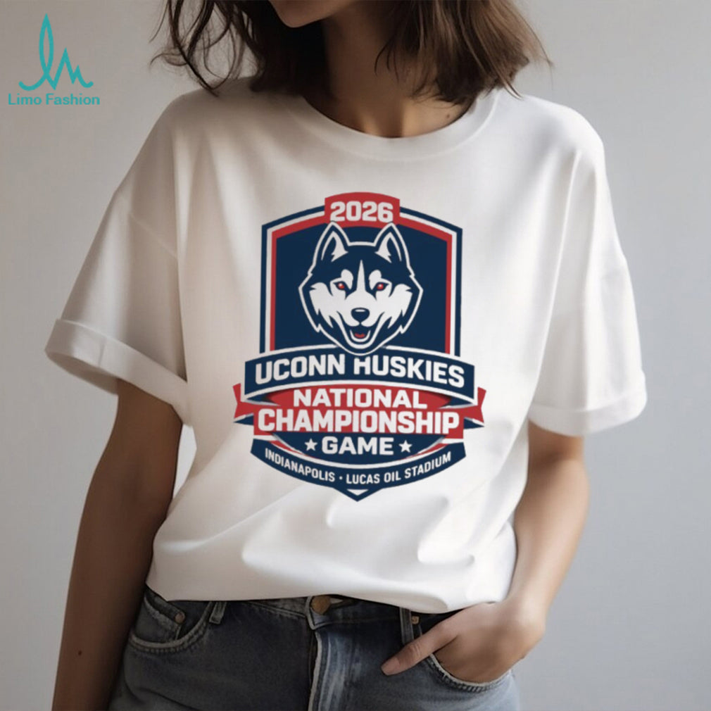 UConn Huskies 2026 National Championship Game Shield White T Shirt