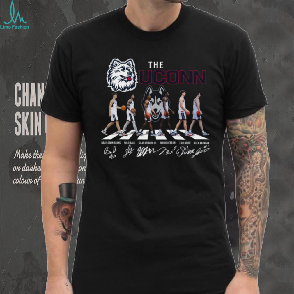 UConn Huskies Basketball Abbey Road Signatures T Shirt