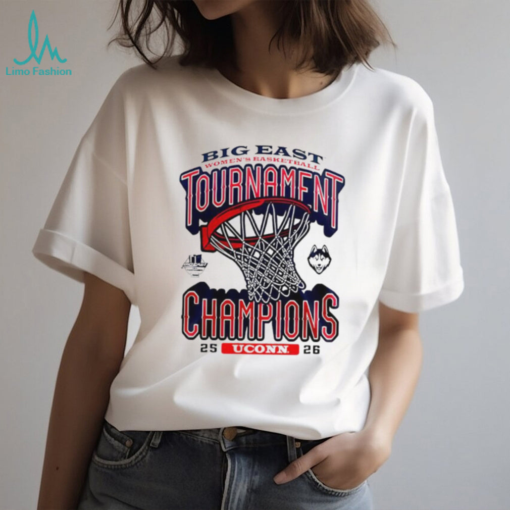 UConn Huskies Big East Women’s Basketball Tournament Champions 2025 2026 T Shirt