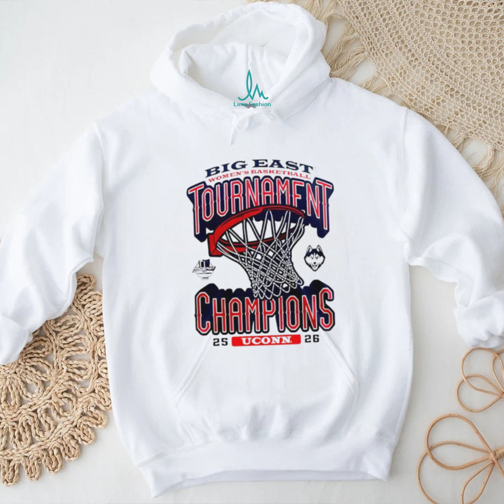 UConn Huskies Big East Women’s Basketball Tournament Champions 2025 2026 T Shirt