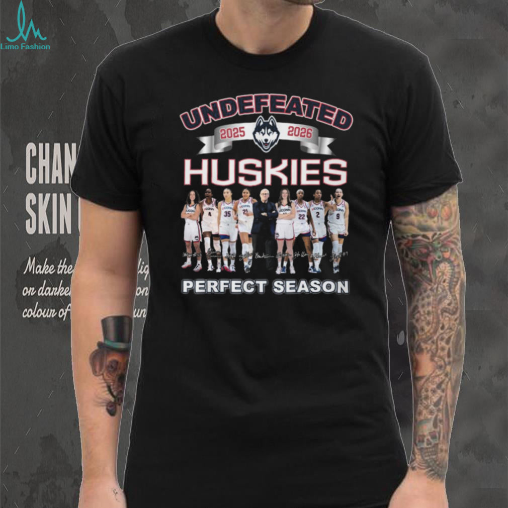 UConn Huskies Women’s Basketball 2025 2026 Undefeated Perfect Season T Shirt