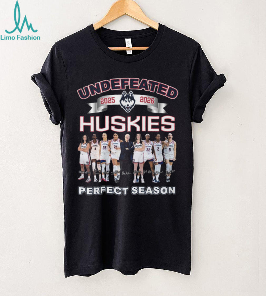 UConn Huskies Women’s Basketball Undefeated Perfect Season 2025 2026 T Shirt